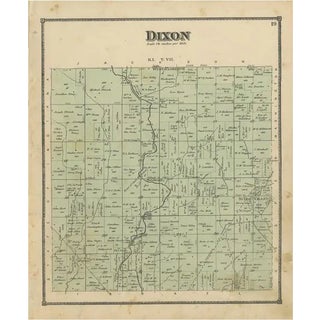 Antique Map of the Dixon Township of Ohio by Titus, 1871 For Sale