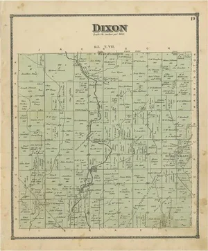 Antique Map of the Dixon Township of Ohio by Titus, 1871