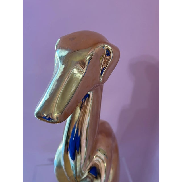 Sitting Greyhound Dog Sculpture by Jaru 1986 For Sale In New York - Image 6 of 10
