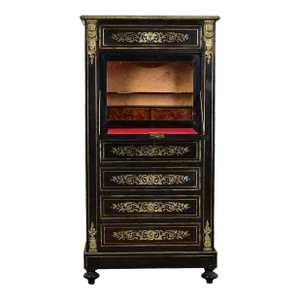 French 19th Century Ebonized & Inlay Secretary