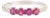 14k Gold Modern Natural Ruby & Diamond Half Eternity Band Ring Size 9 For Sale