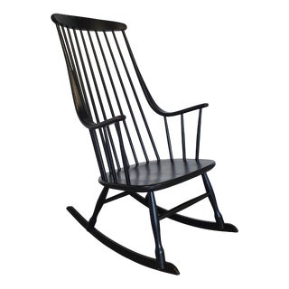 Black Rocking Chair by Lena Larsson for Nesto, 1960s For Sale
