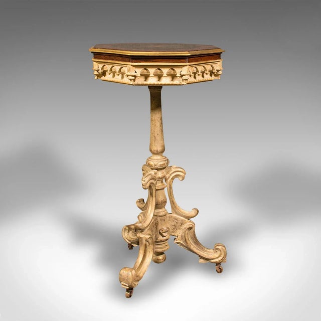 1900s Antique Victorian Decorative Side Table For Sale - Image 4 of 13