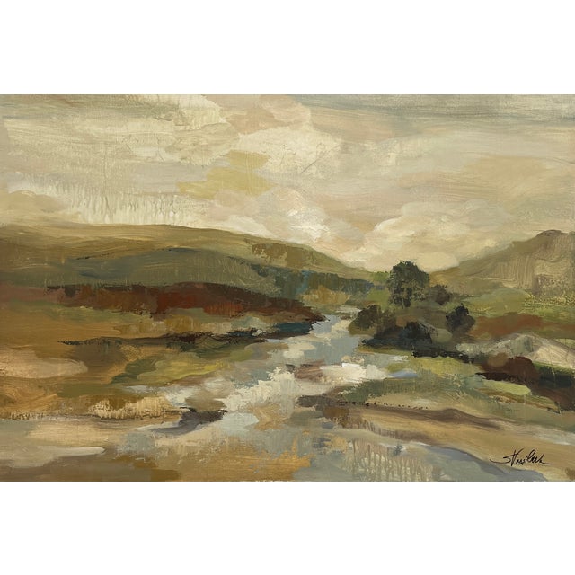 Valley River, Original Acrylic Painting by Silvia Vassileva For Sale