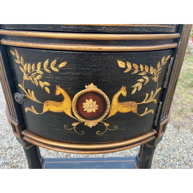 Entryway Table Chinoiserie Imperial Black Lacquer Gold Decorations For Sale In Providence - Image 6 of 10