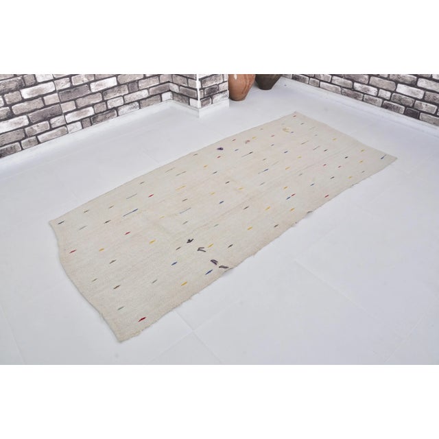 Rug & Kilim 1960s Minimalist Designer Turkish Hemp Kilim Rug For Sale - Image 4 of 11