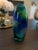 2000 - 2009 Contemporary Blue Green Glass Swirl Vase For Sale - Image 5 of 8