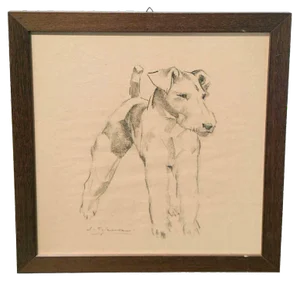 Sirio Tofanari, Fox Terrier (2), Drawing, 1920s