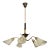 Mid-Century Modern 5-Arm Tulip Chandelier, 50s 60s Sputnik Design Brass Accents For Sale