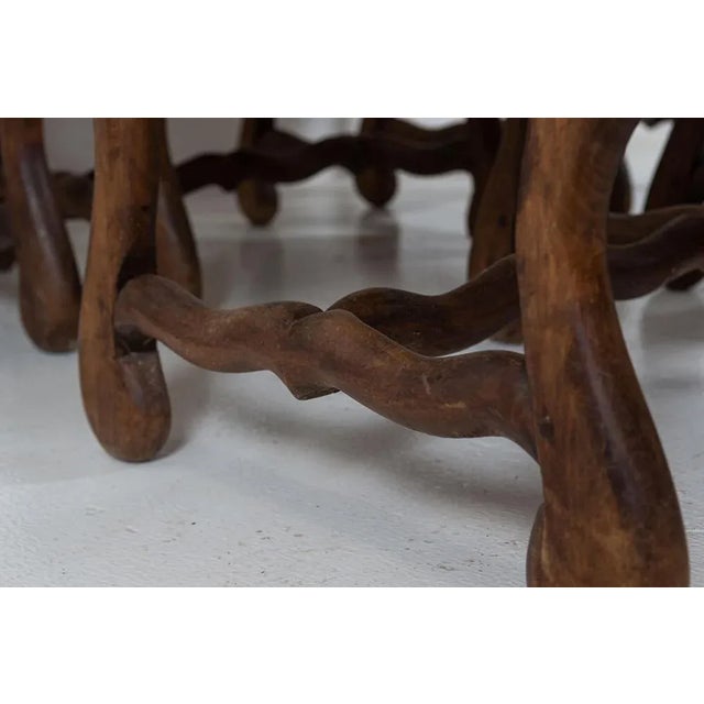 Beech Os De Mouton Tapestry Chairs, Set of 6 For Sale - Image 11 of 15