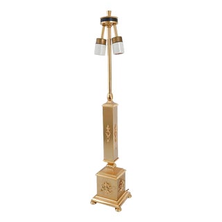 Vintage Table Lamp in Bronze and Gilt Brass by Gaetano Sciolari, 1970s For Sale