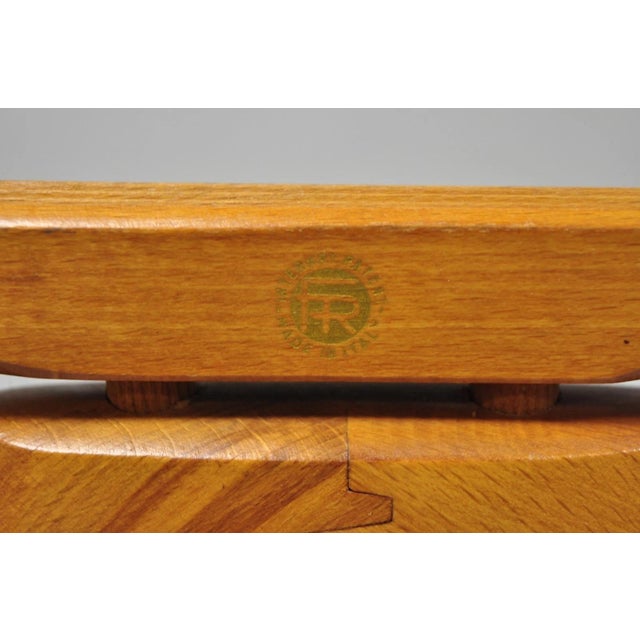 Vintage Fratelli Reguitti Italian X-Form Beech Wood Gentleman's Clothing Valet For Sale - Image 9 of 17