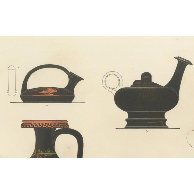 Black Albert Genick, Greek Hydriae & Pouring Vessels, 1883, Lithograph For Sale - Image 8 of 9