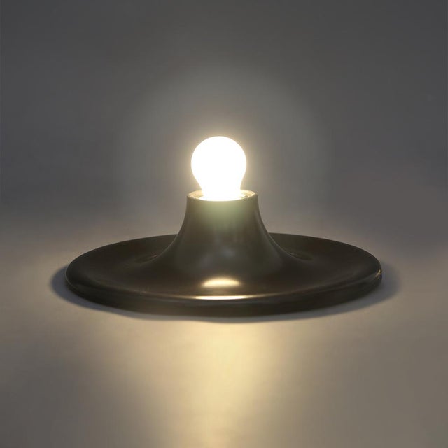 Black Metal Cone Wall or Ceiling Lamp, 1960s For Sale - Image 11 of 13