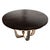 "Safari" Round Table With Bronze and Walnut Top, Handmade For Sale - Image 4 of 5
