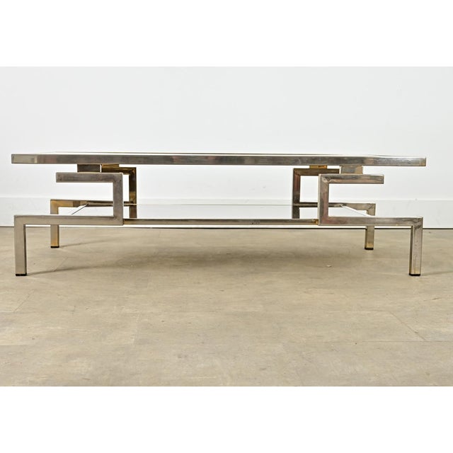 French Vintage Coffee Table in the Manner of Guy Lefèvre For Sale - Image 4 of 11