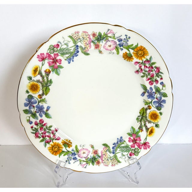 Mid 20th Century Shelley England Fine Bone China Salad Plates / Lunch Plates - Set of 6 For Sale - Image 10 of 15