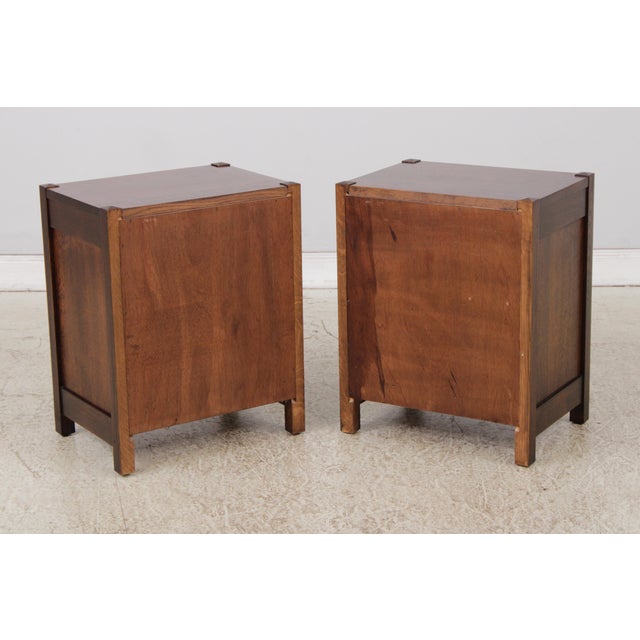 Pair of Stickley Mission Oak Nightstands For Sale - Image 14 of 16