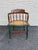 Vintage 20th Century Barrel Back Cane Seat Captain Chair For Sale - Image 12 of 12