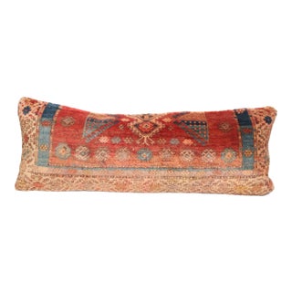 Antique Kurdish Lumbar Rug Pillow - 16'' X 43'' For Sale