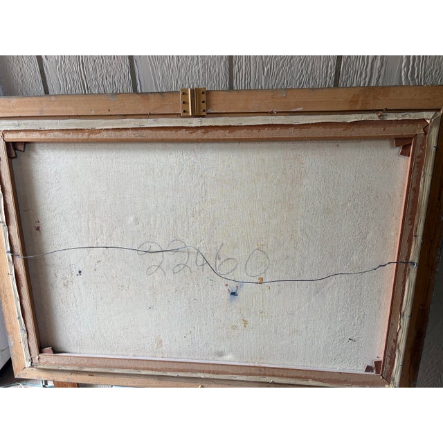 Mid-Century Mediterranean Impressionist Framed Landscape Painting Signed Rino For Sale - Image 10 of 12