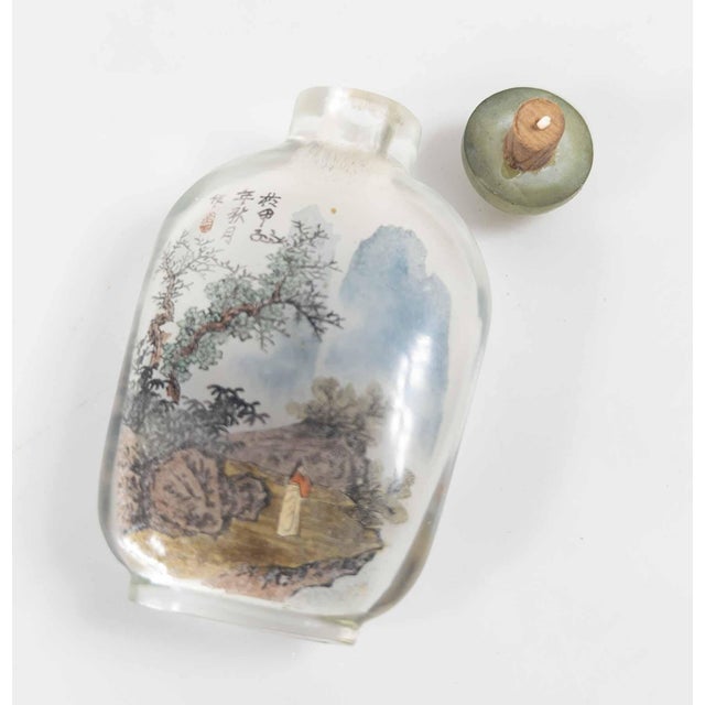 Mid-Century Chinese Inside Reverse Painted Snuff Bottle, Signed For Sale In New York - Image 6 of 10