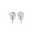 14k White Gold 6 Prong Screw Back 2.60 Ct Round Diamond Stud Earrings, A Pair For Sale In Houston - Image 6 of 8