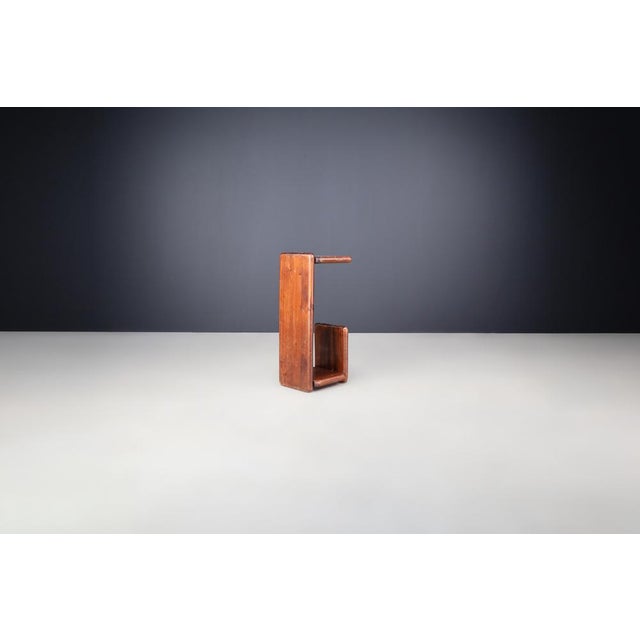 Brown Pine Bar Stools or Benches, Netherlands, 1970s, Set of 4 For Sale - Image 8 of 11