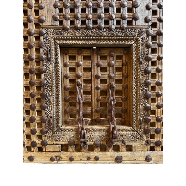 Antique Indian Dowry Chest Tall Bar Cabinet For Sale In Los Angeles - Image 6 of 10