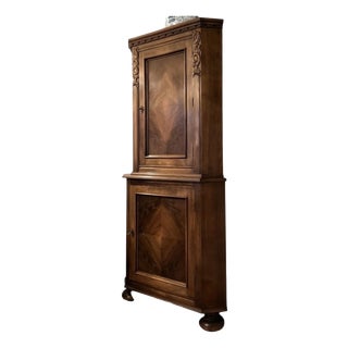 Mid-Century Architectural Oak Corner Cabinet, Denmark, 1950s For Sale