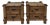 Pelican Reef Vintage Bamboo and Rattan Pair of Nighstands For Sale