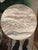 Sculptural Art Deco Inspired Handcrafted Wood and Stone Custom Made Accent Table For Sale In Miami - Image 6 of 6