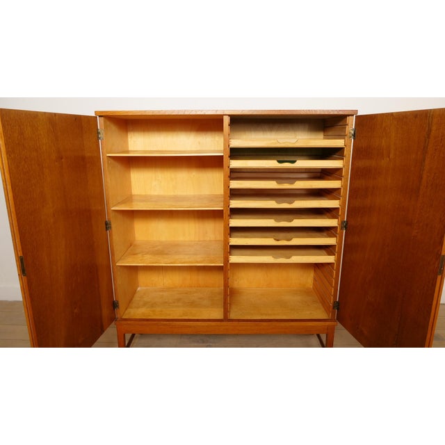Brown Vintage Cabinet in Oak, 1962 For Sale - Image 8 of 12