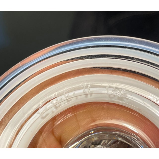 Vintage Hand Blown Art Glass 5th Street Studio Glass Ltd. Wine Glass Goblet Cup For Sale - Image 12 of 13