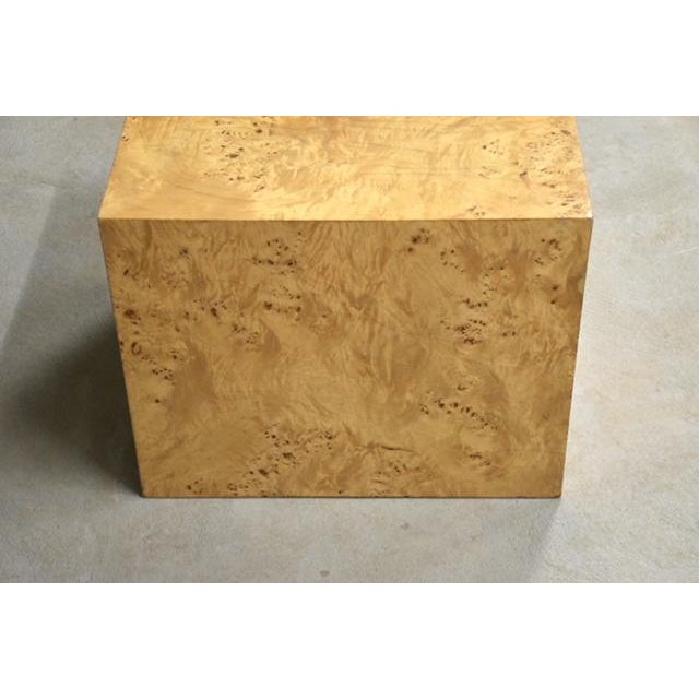 1960s 1960s Burl Cube End Table by Milo Baughman For Sale - Image 5 of 8