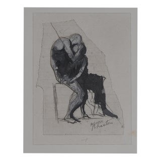 After Auguste Rodin, Nude, Tender Kiss, Engraving For Sale