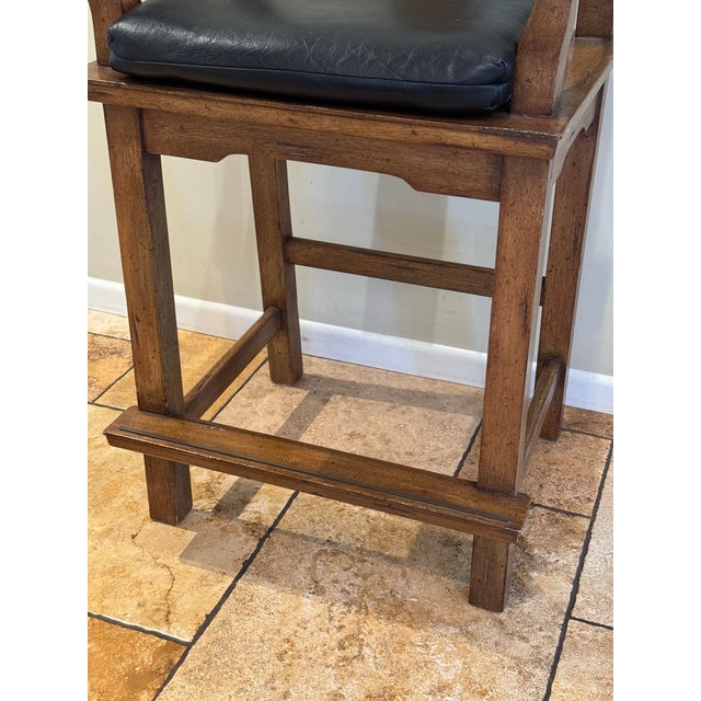 Wood Vintage Bar Stool For Sale - Image 7 of 14