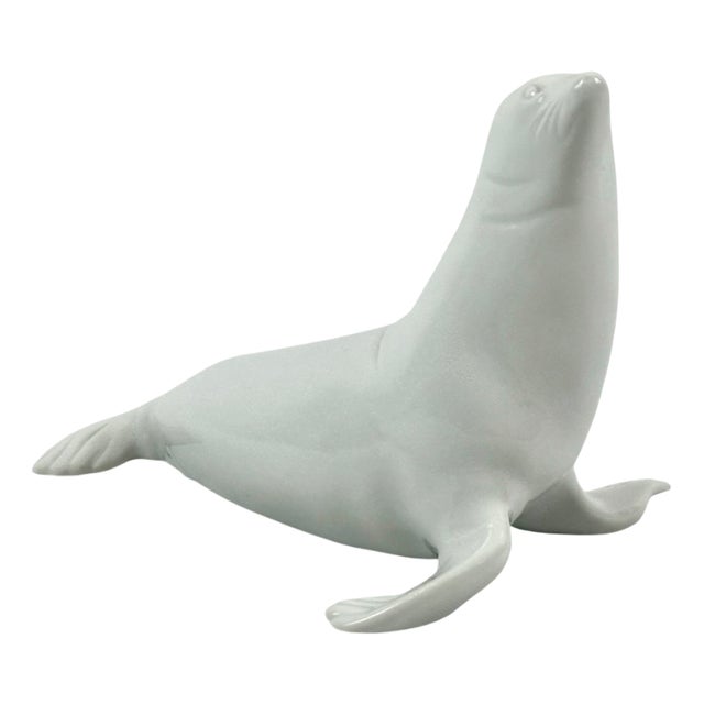 Porcelain Seal Figurine from Royal Dux, 1960s For Sale
