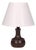 1960s Danish Modern, Small Table Lamp, Brown Glazed Stoneware For Sale