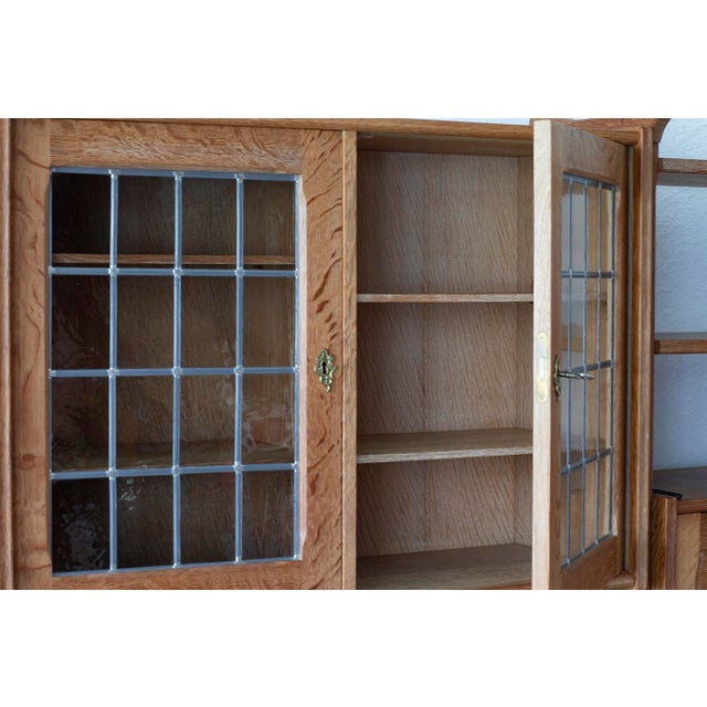 Brutalist Oak Wall Unit by Henning Kjærnulf, 1970s, Set of 6 For Sale - Image 12 of 18