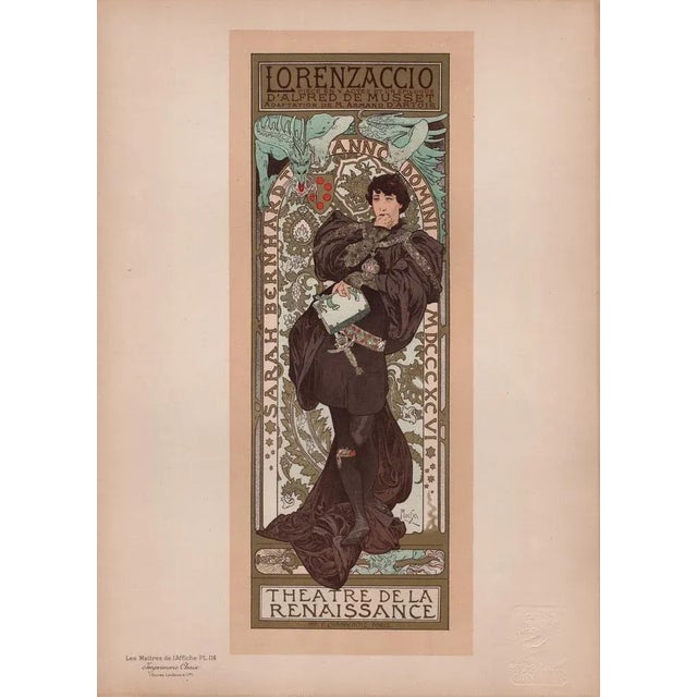 Alphonse Mucha, Lorenzaccio from Les Maîtres de L'Affiche, 1898, Original Lithograph For Sale - Image 14 of 14