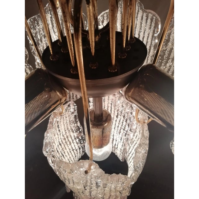 Mid-Century Modern Murano Glass Sheets Pendant Lamp For Sale - Image 8 of 18