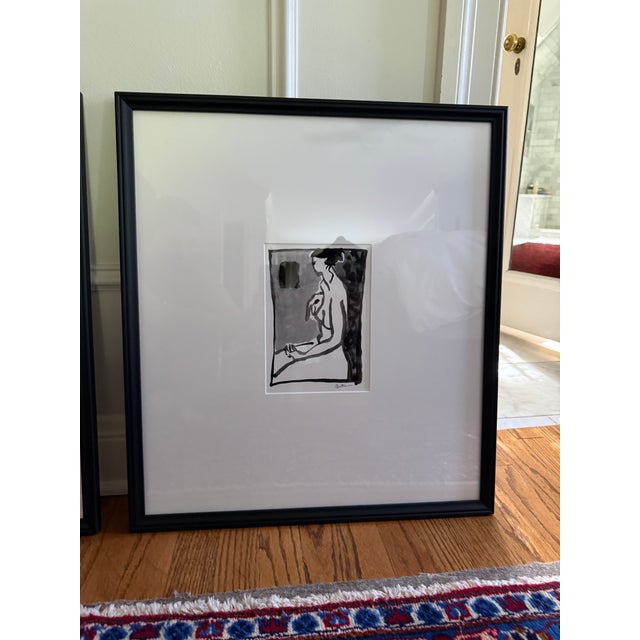 Rip Matteson Rh Rip Matteson Ink and Wash Nude Study Prints, Set of 2 For Sale - Image 4 of 5