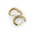 These vintage 14k gold earrings are a subtle variation of a classic hoop, with beautiful ribbing that adds texture to the...