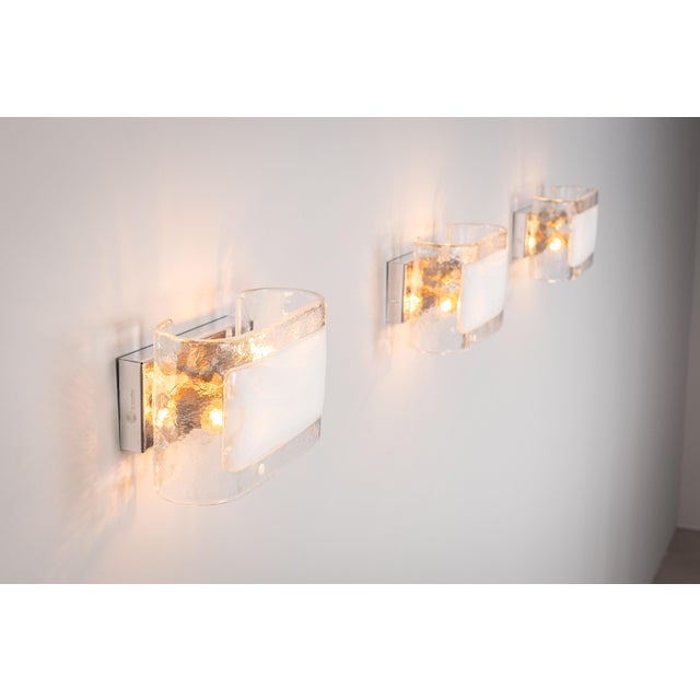 Silver Wall Lamps in Murano Glass from La Murrina, 1980s, Set of 3 For Sale - Image 8 of 17