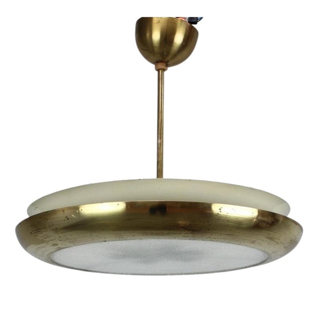 Vintage UFO Pendant Lamp by Josef Hůrka for Napako, Czechoslovakia, 1930s For Sale