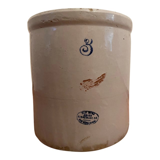 1960s Red Wing Number 3 Crock For Sale