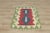 Tribal 1960s Tribal Geometric Red and Green Kilim Rug For Sale - Image 3 of 13