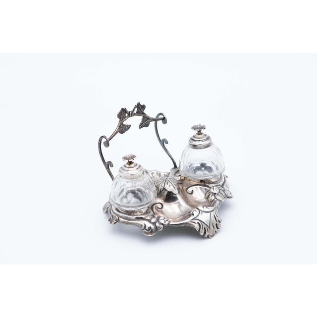 Silver Inkwell with Ink Tanks For Sale - Image 5 of 5