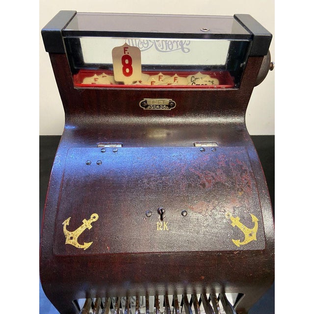 Brown Vintage German Mechanical Cash Register, 1920s For Sale - Image 8 of 16